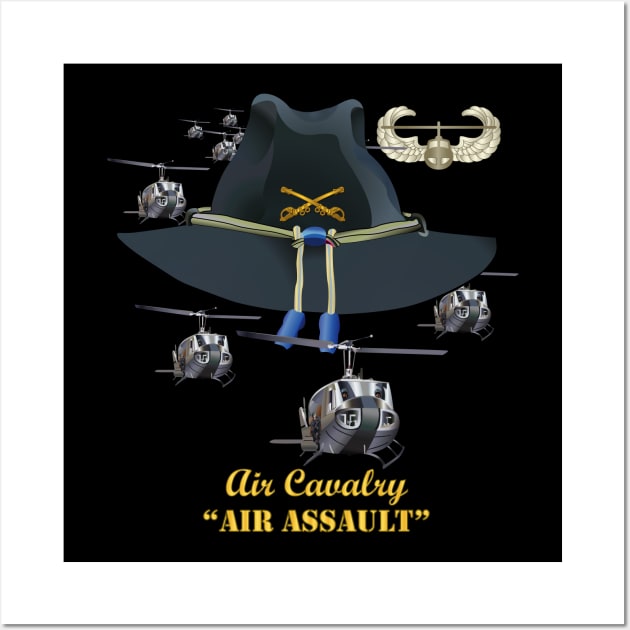 Cavalry Hat - Air Assault  w Br w AA Badge  w Slicks Wall Art by twix123844